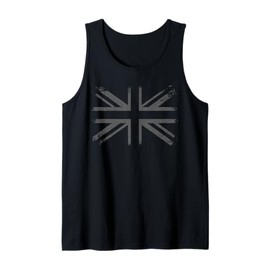 Retro Black Union Jack Vintage British Flag Great Britain UK Tank Top