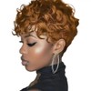 HOTKIS Short Curly Human Hair 30 Pixie Cut Wigs for