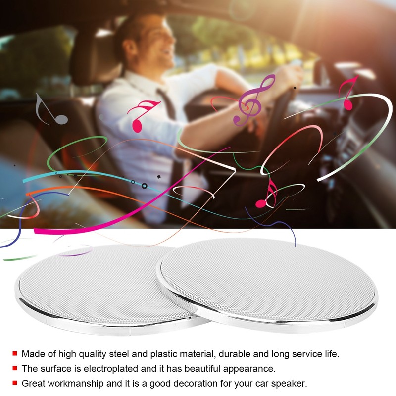 5in Plastic Frame White Mesh Car Audio Speaker Grill Guard