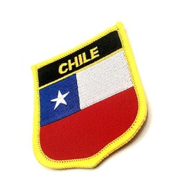Chile South American Flag Iron On Embroidered Fabric Sew On Patch Pack of 1
