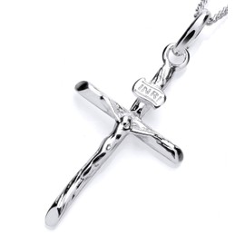 Old English Jewellers 925 Sterling Silver Crucifix Cross Pendant Necklace & 16 18 20 inch Chain (16)