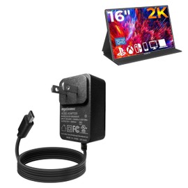 BoxWave Charger Compatible with YUBWVO 2K 144HZ Portable Gaming Monitor (16 in) - Wall Charger Direct (15W), Rapid Charge Your Device with Built-in 6ft Cable