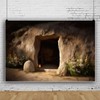 DORCEV Empty Tomb Backdrop 5x3ft Jesus Christ Crucifix Stone Hole