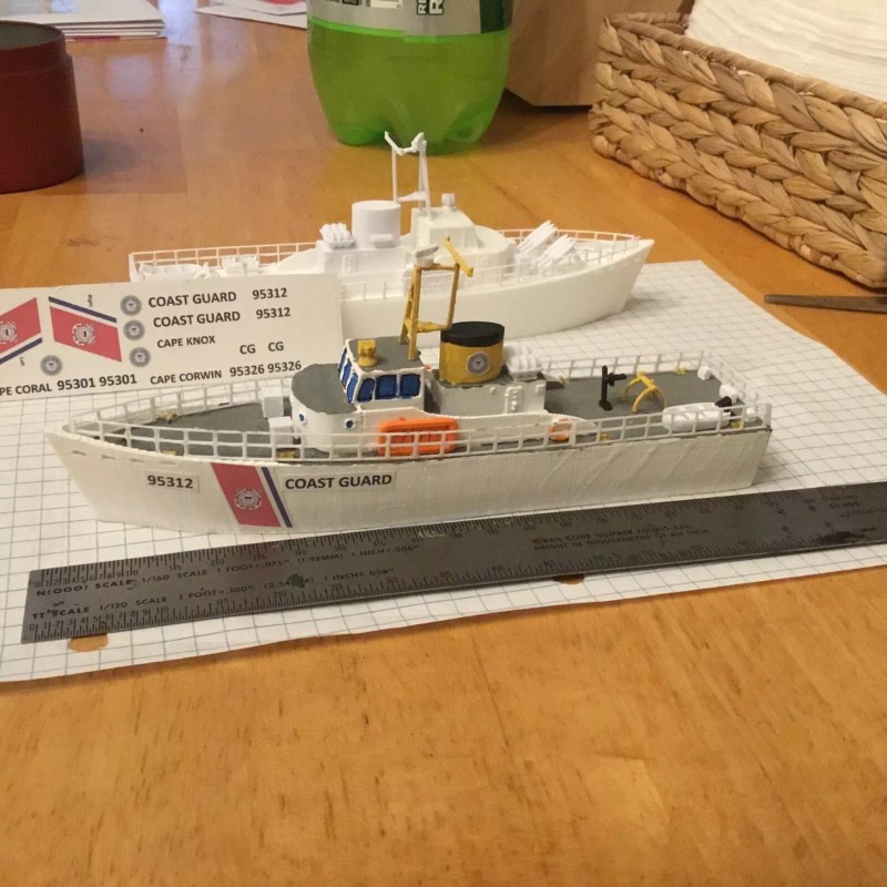 "Handmade" N scale U.S. Coast Guard 95 Foot Cutter ship