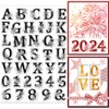 GLOBLELAND Letter and Number Clear Stamps for Card Making 8.3×5.8