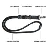 GOVO T3 Lanyard,Durable Round Cord,Metal Hook,Breakaway Buckle,Safety Breakaway, Black, 19