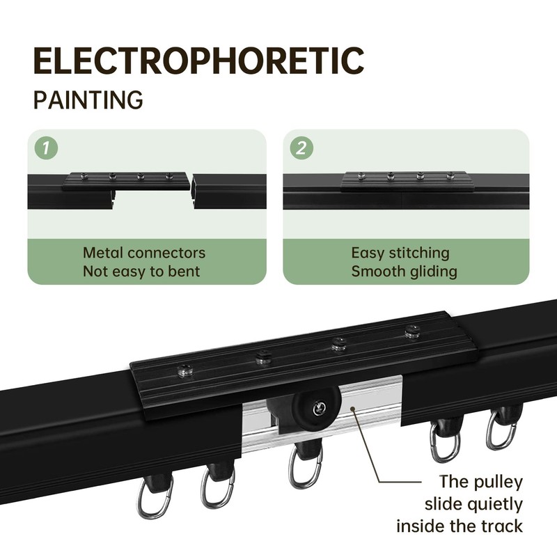 MaKefeile Ceiling Curtain Tracks Ceiling Mounted Heavy-Duty Curtains Rails Room