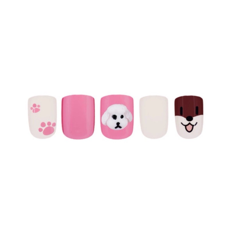 Cala LITTLE MISS NAILS: PINK/CREAM POODLE
