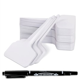 Xgunion 200Pcs 4 InchT-Type Plant Name Tags Garden Labels Markers Nursery Plastic Garden Tag for Outdoor Garden Waterproof Plant Label Stakes with Permanent Marking Pen