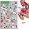 Package includes: 10 pieces Christmas nail stickers, multiple Christmas elements