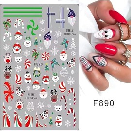 Package includes: 10 pieces Christmas nail stickers, multiple Christmas elements to choose from to meet your different needs