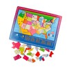 Wondertoys 46 Pieces Wooden USA Map Puzzle for Kids US