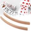 2pcs Wooden Pocker Stand Hands Free Playing Card Organizer Base
