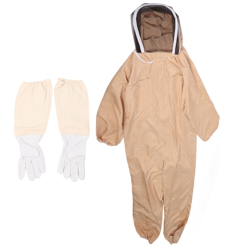 Beekeeping Suit Canvas Full Body Beekeeper Outfit Protective Clothing with