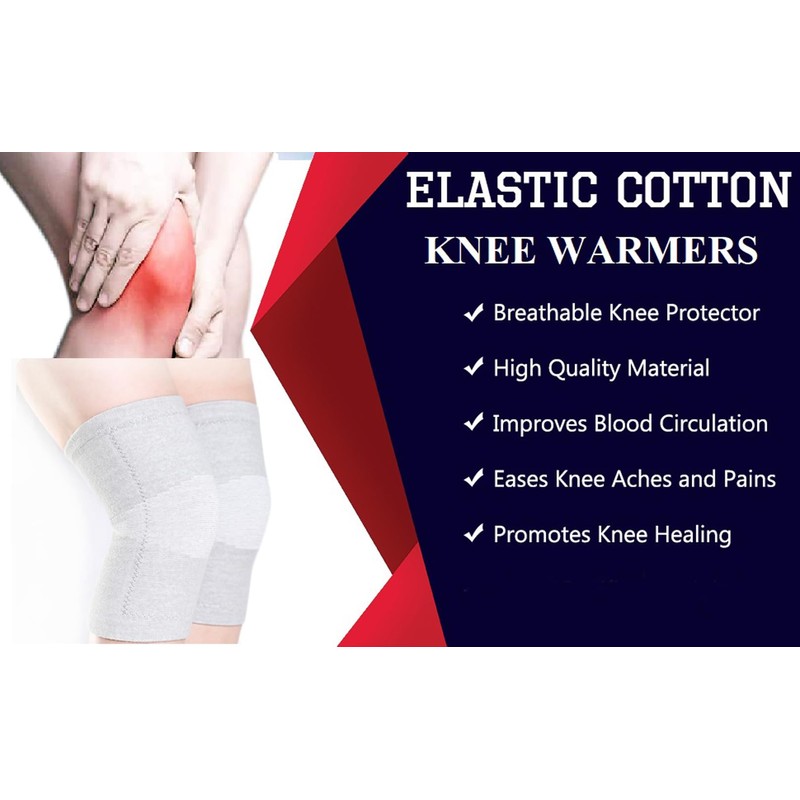 Thermal Knee Warmer with Warm Lining Stretchy Knit Knee Sleeve