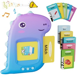 Talking Flashcards Learning German 112 Sheets 224 Words Educational Toy Children's Toy from 2 3 4 5 6 Years, Toddler Preschool Interactive Toy, Gift for Boys Girls - Colour Gradient