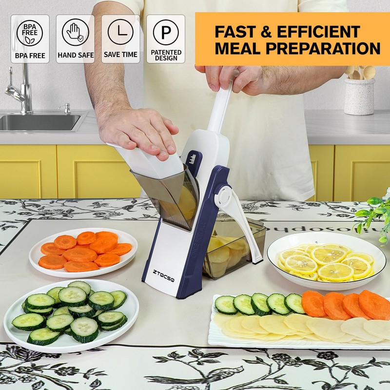 ZTQCSQ Safe Mandoline Slicer for Kitchen, Vegetable & Food Cutter
