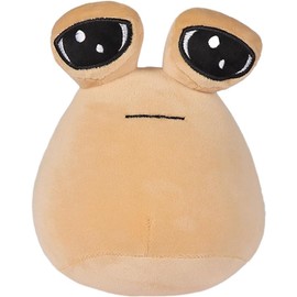 Generic Pou Plush Doll, Cute Plush Alien Toy, Emotional Expression, Light Brown, 3000-17