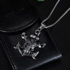 Unique (Pirate anchor) Skull alloy pendant