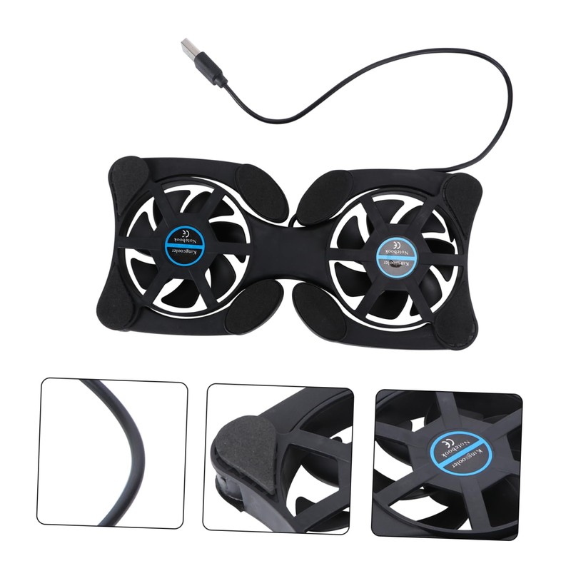 TEHAUX Portable Foldable Laptop Cooler with USB Powered Dual Fans