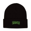 Creature LOGO OUTLINE Long Shoreman Skateboard Beanie BLACK