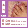 FIEONCIY Press on Toenails with Designs Acrylic Fake Nails for