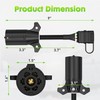 WOLFWILL 7 Way Blade to 4 Way Flat Trailer Adapter,