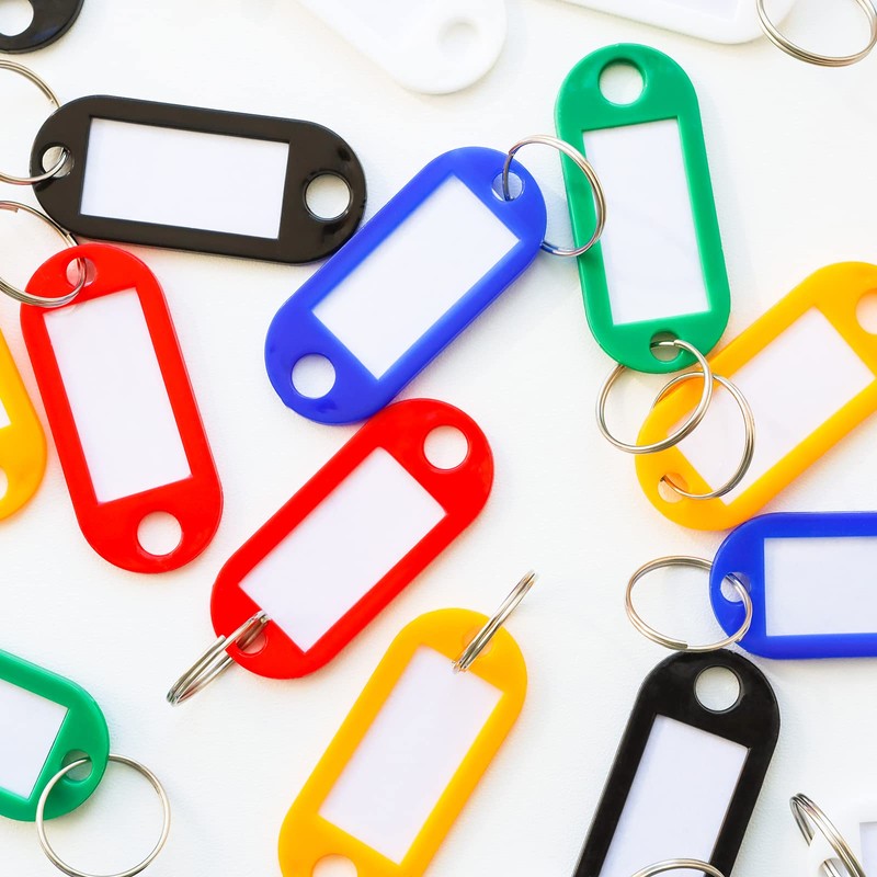 sourcing map Double Loop Split Rings 14 mm Round Key