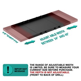 Adjustable Pellet Grill Storage Shelf for Traeger Pro 34 Series and lronwood 885, Bottom Storage Plate for Traeger Pro 780 and Eastwood 34 to More Space for Grilling Needs