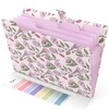 SKYDUE Accordion File Organizer, Floral Expanding File Folders with 5