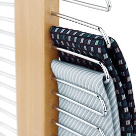 HANGERWORLD Wooden 20 Bar Tie Belt Rack Accessory Organiser Coat Hanger
