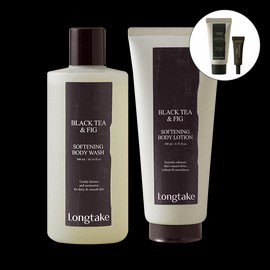 Longtake [롱테이크]블랙티앤피그 소프트닝 바디워시+바디로션 [Longtake] Black Tea and Fig Softening Body Wash + Body Lotion