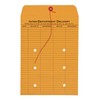 Quality Park 1-Side Print Inter-Department Envelopes, String-Tie, Brown Kraft, 9