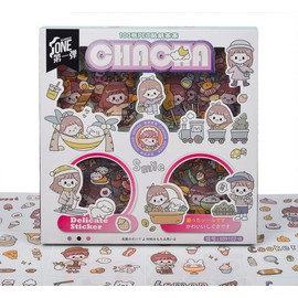 Kawaii People Stickers Scrapbook Stickers -100 Sheets Cute PET Japanese Stationery Letter Stickers for Card Making Craft Notebooks Album Crafter Gifts- Adhesive Journal Planner Decals & Stickers