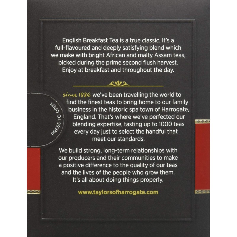 Taylors of Harrogate English Breakfast, 20 Count (Pack of 6)