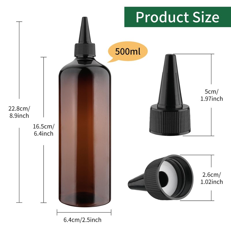 Decorniqu 2 PCS Hair Oil Applicator Bottle 500ml Applicator Bottle