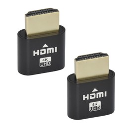 【ALLVD】 HDMIバーチャル・ディスプレイ HDMI エミュレータ HDMIダミープラグ DDC EDIDエミュレーター 4K@60HZ (HDMI)【2枚】 (ブラック)