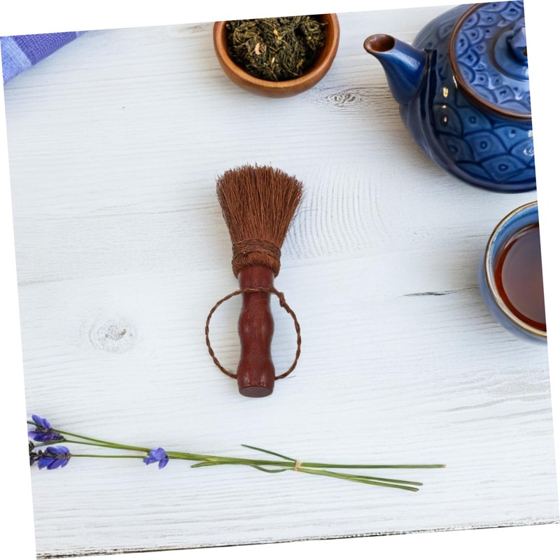 FRCOLOR Tea Tray Cleaning Brush Soft Bristles Wooden Handle Multi