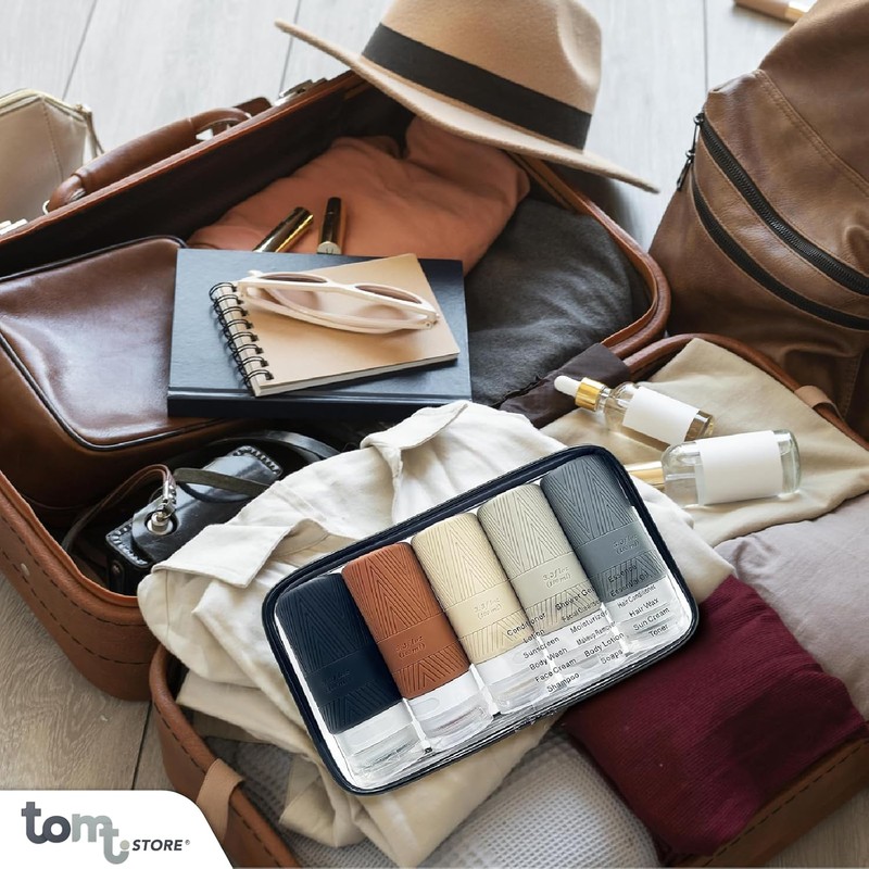 Kit de Viaje Envases Silicona INCLUYE 2 Protectores Para Cepillos