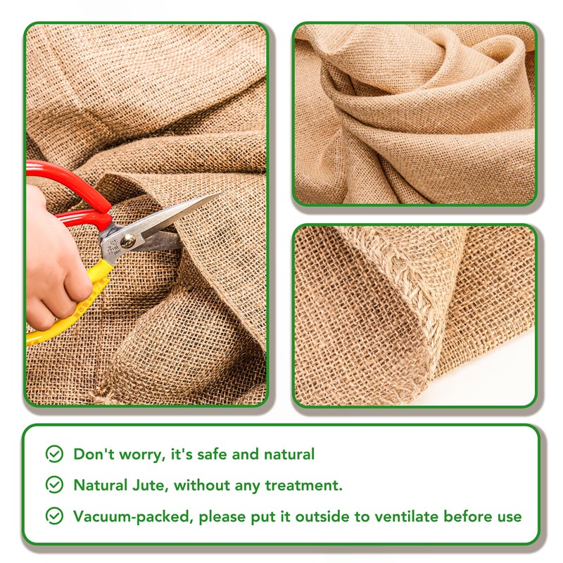 UCandy 40" x24Ft Natural Burlap Plant Covers, Tree Wrap Freeze