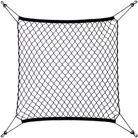 igadgitz home U7115 Cargo Net, Car Boot Net, Car Net Storage, Boot Net Organiser - Black