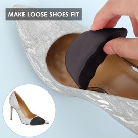 4 pieces shoe filler inserts for loose shoes, toe cushion fillers make loose shoes fit, prevent heel slipping for loose shoes too large boots, casual sports shoes, high heels