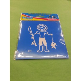 My Family Car Stickers ~ Sticker MOTHER/MUM IN FISHING GEAR (M11)