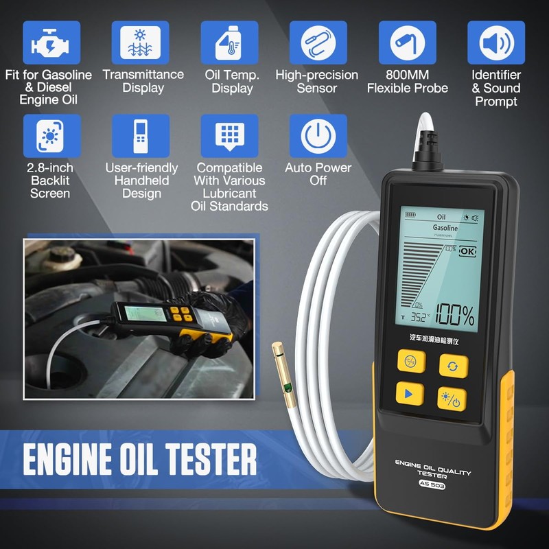 Engine Oil Tester Gasoline & Diesel Engine Oil Quality Tester