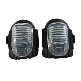 PIP 291-130 Clear Flat Cap Gel Knee Pads, Large, Black