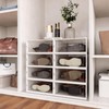 PARANTA 8-Piece Boot and 12-Piece Shoe Storage Box, Stackable Clear