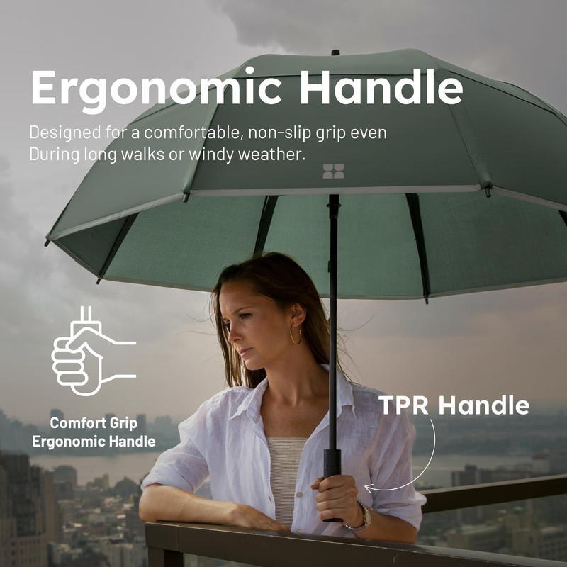 Weatherman Umbrella - Stick Umbrella - Windproof Umbrella Resists Up