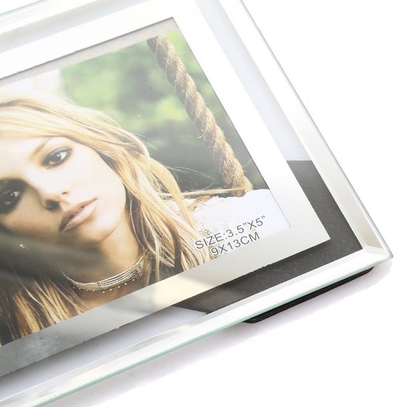 Zhenzan Frames 3.5x5-inch Glass Picture frame for Home Decor,Horizontal or