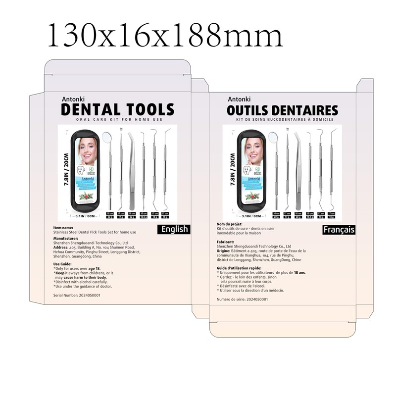 Dental Tools Plaque Remover Teeth Cleaning Tool﻿s Kit 6 Pcs