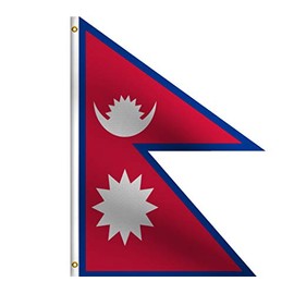 DMSE Nepal Nepalese Flag 3X5Ft Foot 100% Polyester 100D Flag